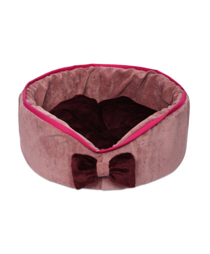 Лежанка Соня 41*41*16см розовая с бордовым LM4060-202B LION Лежанка Соня 41*41*16см розовая с бордовым LM4060-202B LION