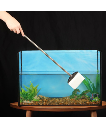 Скребок аквариумный с нержавеющей ручкой щётка 7,5*10 см длина 65см Пижон Скребок аквариумный с нержавеющей ручкой щётка 7,5*10 см длина 65см Пижон