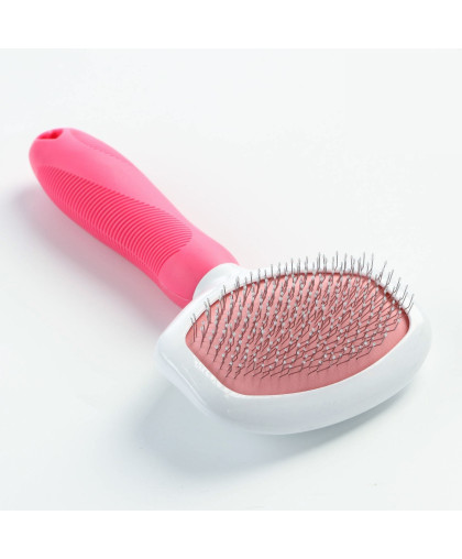 Пуходерка с каплей 9,8*18,5см силиконовая ручка розовая Пижон Пуходерка с каплей 9,8*18,5см силиконовая ручка розовая Пижон