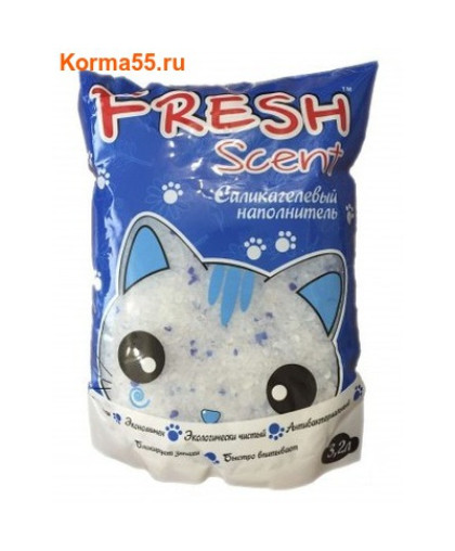  Наполнитель силикагелевый Фрэш/Fresh цветные гранулы  3,2л/1,4кг*9