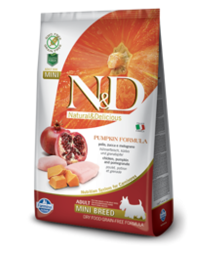 Фармина/Farmina N&D корм для собак мелких пород Курица с гранатом и тыквой 2,5кг Фармина/Farmina N&D корм для собак мелких пород Курица с гранатом и тыквой 2,5кг