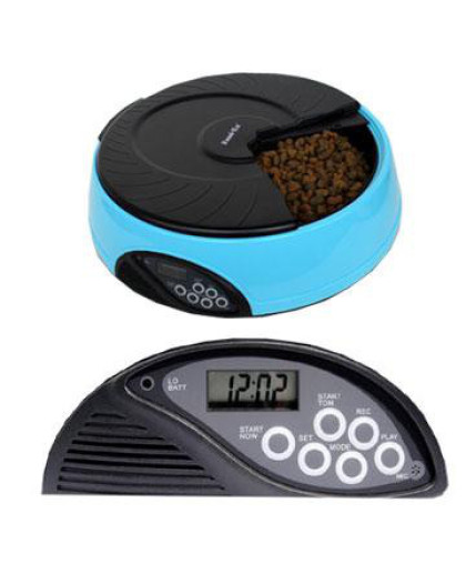 Автокормушка на 4 кормления V- одного кормл. до 300гр (голубой) Feed-Ex Автокормушка на 4 кормления V- одного кормл. до 300гр (голубой) Feed-Ex