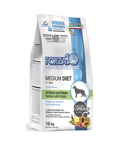 Форца10/Forza10 Diet корм для собак средних пород гипоаллергенный Оленина/картофель 12кг Форца10/Forza10 Diet корм для собак средних пород гипоаллергенный Оленина/картофель 12кг