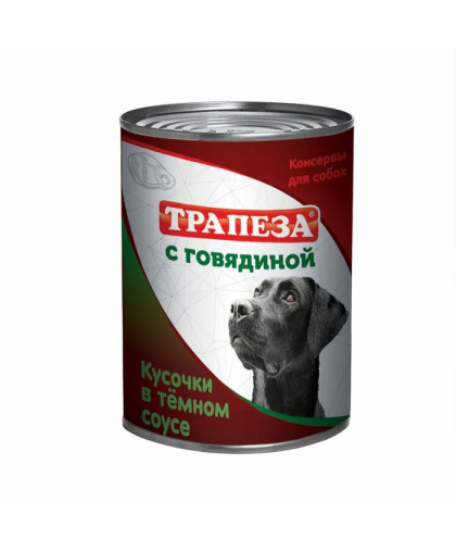 Трапеза конс корм для собак кусочки в темном соусе Говядина 415гр*12 Трапеза конс корм для собак кусочки в темном соусе Говядина 415гр*12