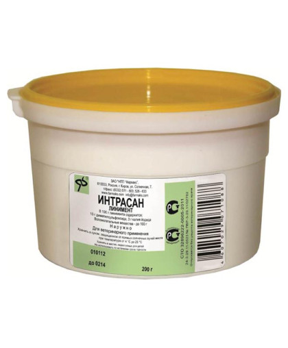  Интрасан линимент мазь  200гр*12 (лечение скрытых и клинических форм мастита)