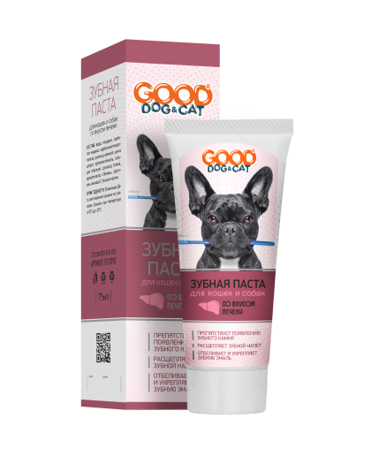  Зубная паста для кошек и собак со вкусом печени  75мл Гуд Дог/Кэт