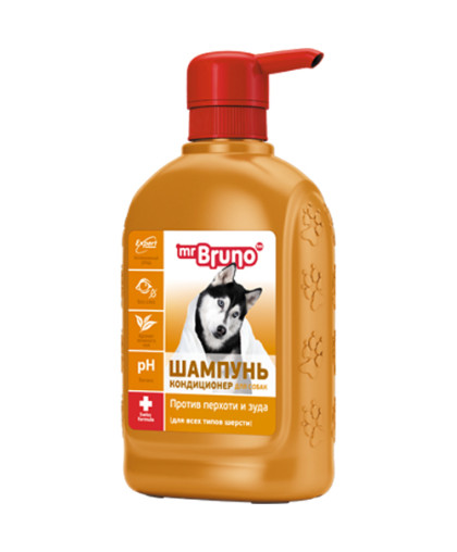 Шампунь Мистер Бруно для собак Против перхоти и зуда 350мл*6 Шампунь Мистер Бруно для собак Против перхоти и зуда 350мл*6
