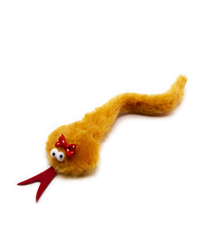 Игрушка для кошек Змея Света с валерианой оранжевая 28см Госи/GoSi Игрушка для кошек Змея Света с валерианой оранжевая 28см Госи/GoSi