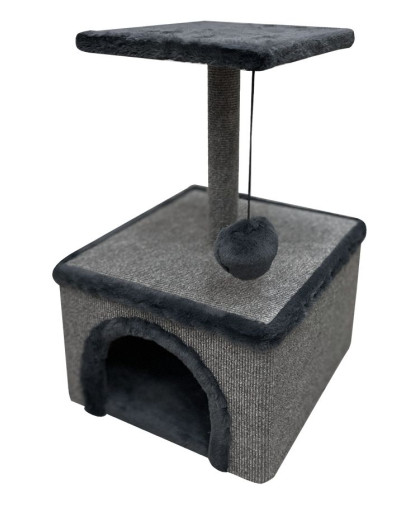 Когтеточка Дом мини с полкой 25*25см мех + ковролин 320*320*545мм Зооник Когтеточка Дом мини с полкой 25*25см мех + ковролин 320*320*545мм Зооник