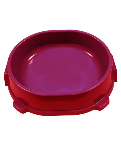  Миска пластиковая на резинке рубиновый  0,22л Фаворит