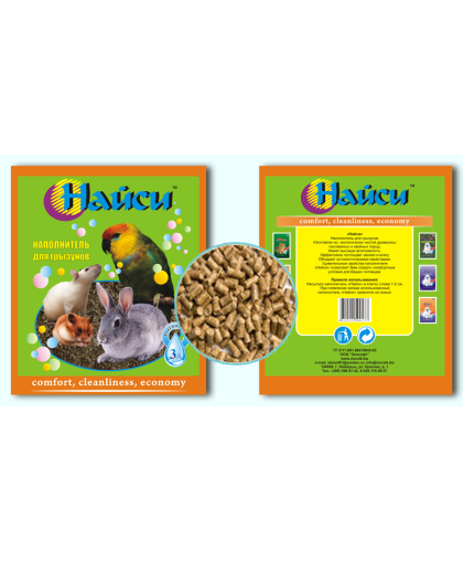  Наполнитель древесный Найси для грызунов  3л*8