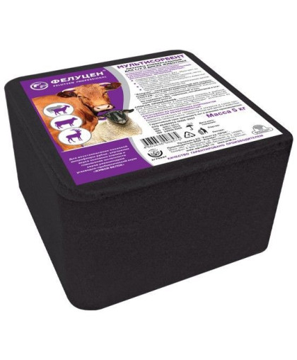 Фелуцен-лизунец мультисорбент (5 кг) для КРС, коз и овец