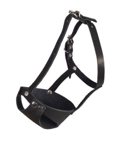 Намордник кожаный цельнокроенный для мелких пород мопс Каскад Намордник кожаный цельнокроенный для мелких пород мопс Каскад
