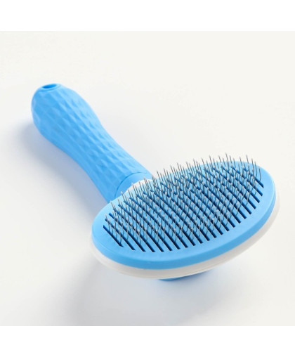 Пуходерка с каплей 10*19см с самоочисткой облегченная голубая Пижон Пуходерка с каплей 10*19см с самоочисткой облегченная голубая Пижон