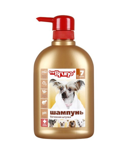 Шампунь-кондиционер Мистер Бруно для собак бесшерстных пород Богемная штучка 350мл*6 Шампунь-кондиционер Мистер Бруно для собак бесшерстных пород Богемная штучка 350мл*6