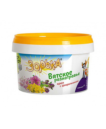 Зорька крем Вятское разнотравье 200гр банка*12 Зорька крем Вятское разнотравье 200гр банка*12