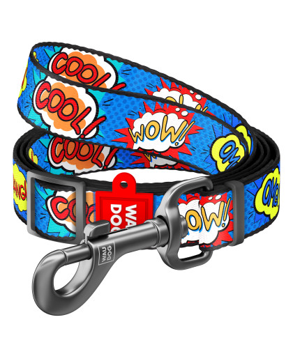  Поводок для собак нейлоновый регулируемый Вау  25мм*152-183см WauDog CoLLaR