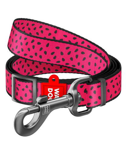  Поводок для собак нейлоновый регулируемый Арбуз  20мм*152-183см WauDog CoLLaR