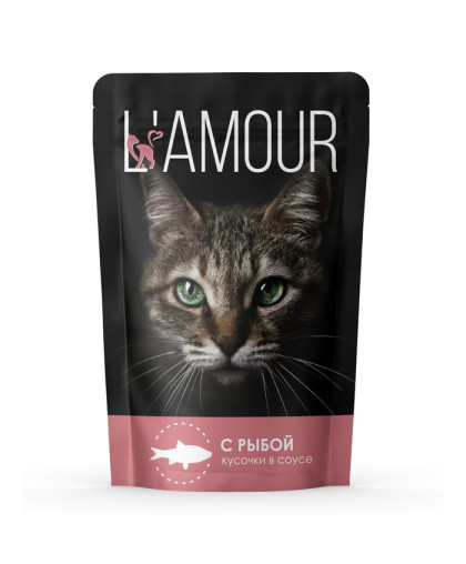 Лямур/L'AMOUR пауч корм для кошек Рыба в соусе 75гр*28 Лямур/L'AMOUR пауч корм для кошек Рыба в соусе 75гр*28