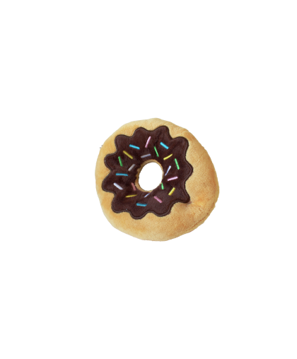  Игрушка для собак Пончик коричневый с пищалкой  15см Уют