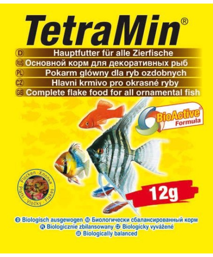  TetraMin для всех видов рыб, хлопья  12г
