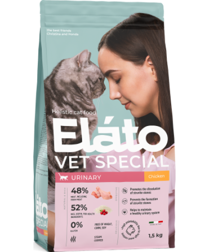  Элато/Elato Holistic Vet Special корм для кошек с курицей Уринари  1,5 кг