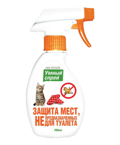 Защита мест не предназначенных для туал. кошки Умный спрей 200мл*10 Защита мест не предназначенных для туал. кошки Умный спрей 200мл*10