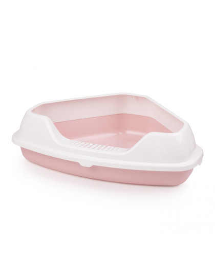 Туалет для кошек Лекси с бортом угловой 555х415х150 мм розовый Альтернатива*12 Туалет для кошек Лекси с бортом угловой 555х415х150 мм розовый Альтернатива*12