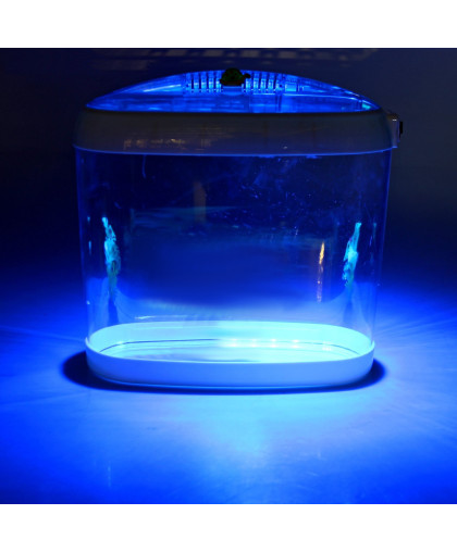 Аквариум настольный с подсветкой LED и календарем кормлений 4,4л Аквариум настольный с подсветкой LED и календарем кормлений 4,4л