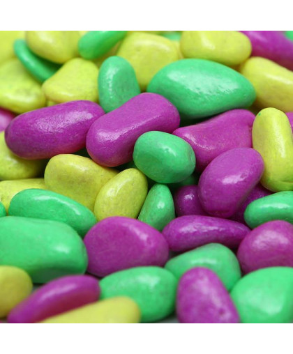  Грунт аквариумный Галька флуорисцентная микс  8-12мм 350гр