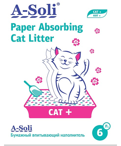 Наполнитель бумажный впитывающий А-Соли/A-Soli CAT+ наполнитель для кошек Капучино 6л/2,7кг Наполнитель бумажный впитывающий А-Соли/A-Soli CAT+ наполнитель для кошек Капучино 6л/2,7кг