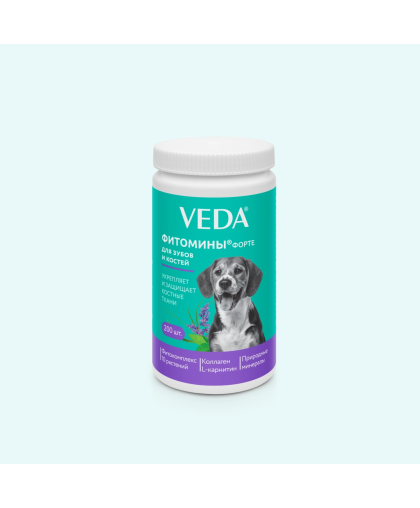 ФитоМины Форте для собак для зубов и костей 200 таб. 100гр*30 ФитоМины Форте для собак для зубов и костей 200 таб. 100гр*30
