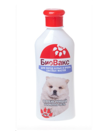  Шампунь Биовакс для собак оттеночный белых  350мл