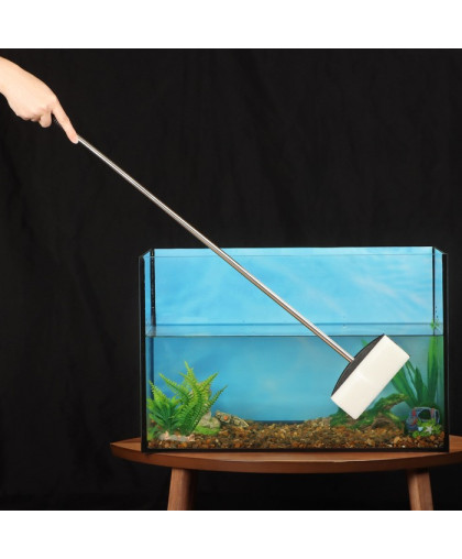 Скребок аквариумный с нержавеющей ручкой щётка 6,5*15 см длина 80см Пижон Скребок аквариумный с нержавеющей ручкой щётка 6,5*15 см длина 80см Пижон