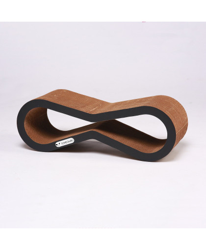 Когтеточка из картона с картонным ободком Экватор черный 60х20х22 см ТуМяу Когтеточка из картона с картонным ободком Экватор черный 60х20х22 см ТуМяу