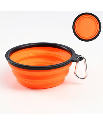 Миска силиконовая складная 250мл 11см оранжевая Пижон Миска силиконовая складная 250мл 11см оранжевая Пижон