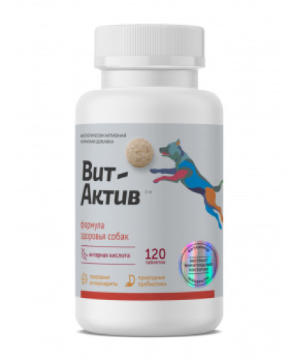 Вит-Актив для собак Формула здоровья 120таб*6 Вит-Актив для собак Формула здоровья 120таб*6