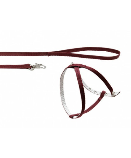  Комплект для кошек поводок12ммх120см+шлейка  12мм 20/28см капрон Каскад