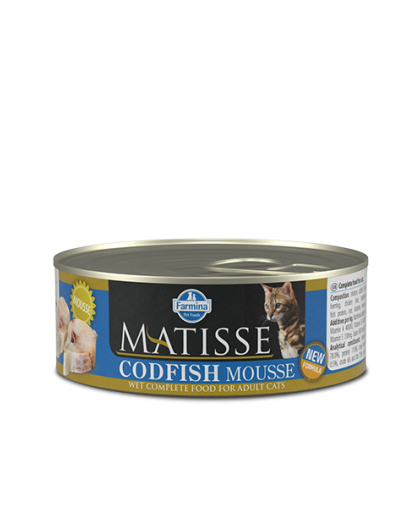 Фармина/Farmina консервы Matiess Mousse Codfish корм для кошек мусс с Треской 85гр Фармина/Farmina консервы Matiess Mousse Codfish корм для кошек мусс с Треской 85гр