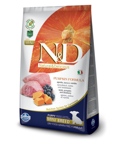 Фармина/Farmina N&D корм для щенков мелких пород Ягненок с черникой и тыквой 2,5кг Фармина/Farmina N&D корм для щенков мелких пород Ягненок с черникой и тыквой 2,5кг