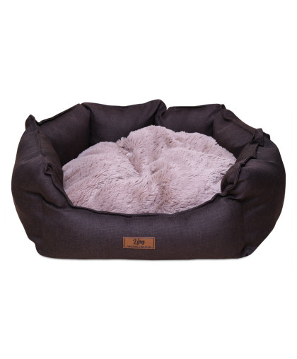  Лежанка Бруно рМ  70*60*25см LM00104-2b темно-коричневая LION