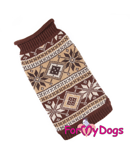  Свитер для собак р12-14, спинка  29см коричневый Formydogs
