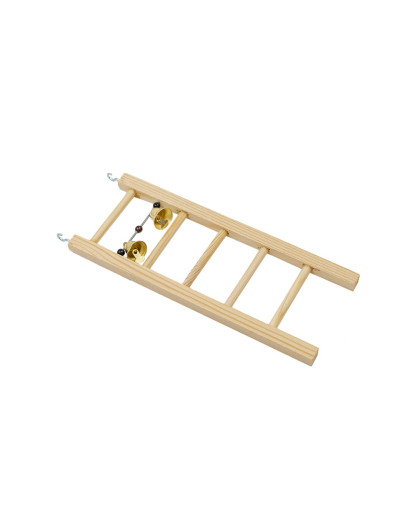 Игрушка для птиц Лесенка деревянная с бусами и колокольчиком 7,1*2*9,5см Игрушка для птиц Лесенка деревянная с бусами и колокольчиком 7,1*2*9,5см