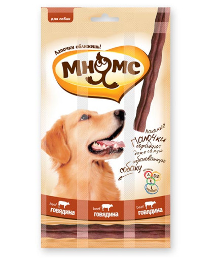 Мнямс для собак Лаком.палочки Говядина 15гр Мнямс для собак Лаком.палочки Говядина 15гр
