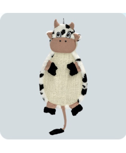 Когтеточка сизалевая подвесная Коровка 530х290х30мм Зооник Когтеточка сизалевая подвесная Коровка 530х290х30мм Зооник