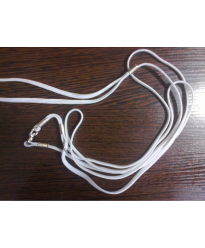  Ринговка шнур белая  5 мм с кольцом