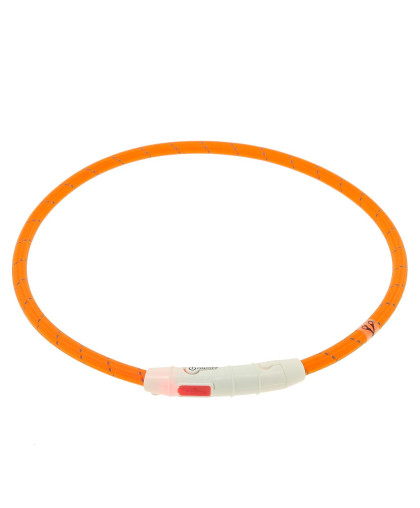 Ошейник светящийся с USB-зарядным устройством, оранжевый Каскад Ошейник светящийся с USB-зарядным устройством, оранжевый Каскад