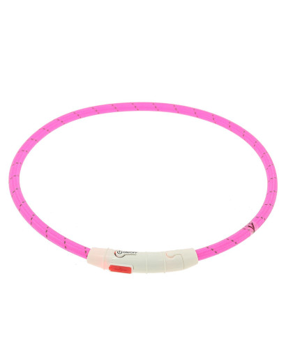 Ошейник светящийся с USB-зарядным устройством, розовый Каскад Ошейник светящийся с USB-зарядным устройством, розовый Каскад