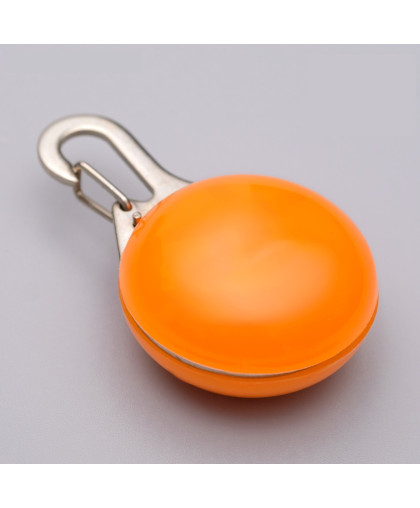 Брелок светящийся Сфера оранжевый три режима свечения Пижон