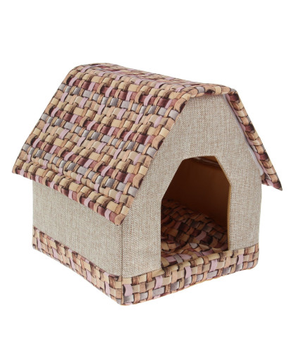 Дом для кошек с 3D крышей микс цветов 39*39*43см Пижон Дом для кошек с 3D крышей микс цветов 39*39*43см Пижон